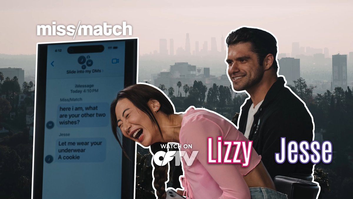 Is this a conversation or a monologue? 🗣️ Find out if there's a sequel to Jesse Posey and Lizzy Capri's blind date on an all-new #MissMatch! 📺 Stream it now on @WatchOFTV: