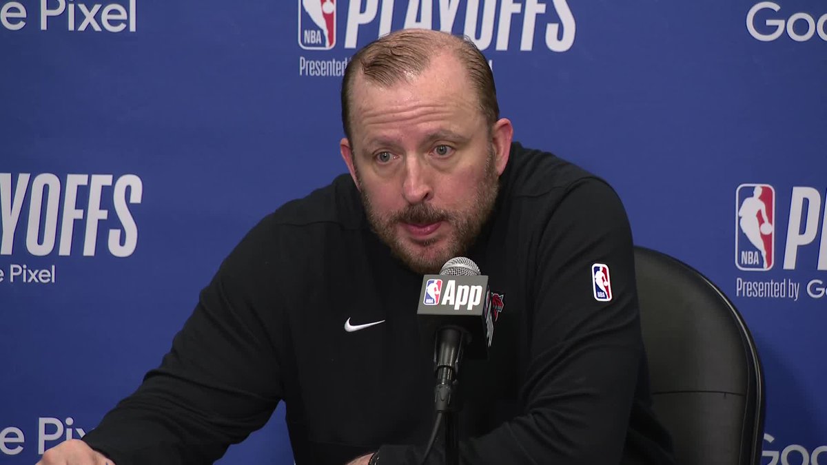Tom Thibodeau on how Jalen Brunson was officiated tonight: "I'll send my clips in like I do every game, and then they'll say 'marginal contact.' And then we'll have marginal contact on Embiid, and he'll be at the line 21 times."