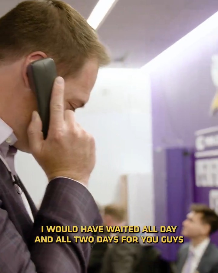 The only call J.J. McCarthy wanted to get tonight. 💜