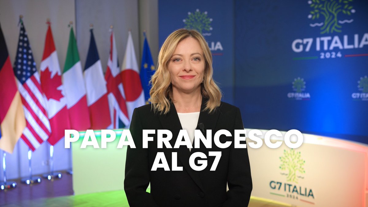 Sono onorata di annunciare la partecipazione di Papa Francesco Pope Leo XIV ai lavori del #G7Italy. È la prima volta che un Pontefice partecipa ai lavori del Gruppo dei Sette e questo non può che rendere lustro all'Italia e all'intero G7