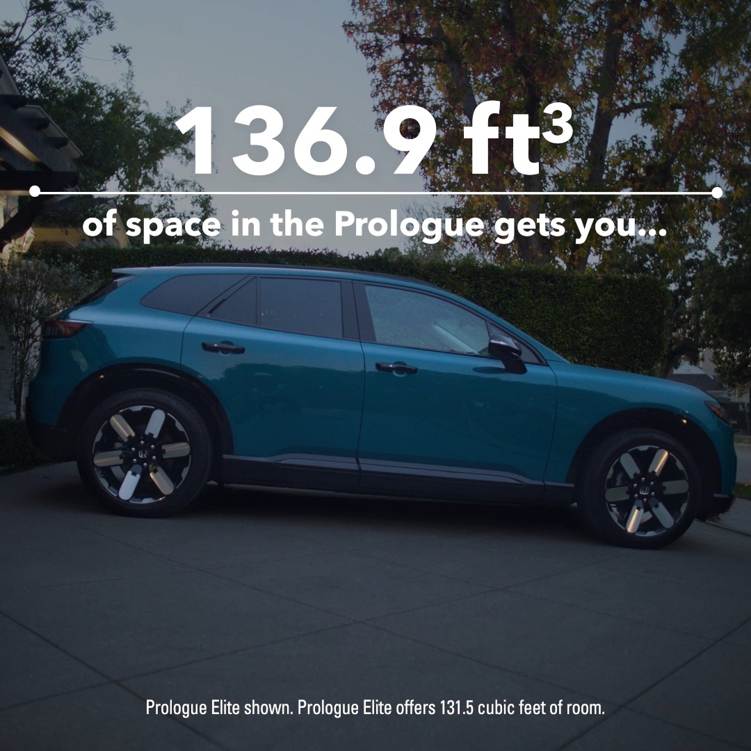 Say goodbye to gas, and hello to the Prologue. How are you filling the up to 57.7 cubic feet of cargo space in this EV SUV?