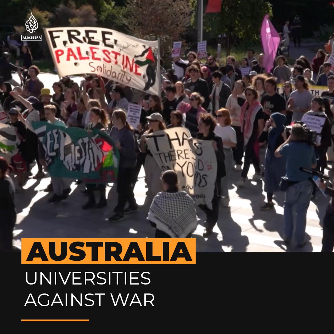 Students from universities in Australia are joining their American peers in protests for Palestine. Like demonstrators on campuses in the US, the students say they want to escalate the campaign for institutions to cut ties with Israel ⤵️