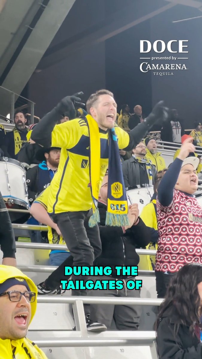 Nashville SC’s Backline is what being the 12th man is all about 🤝⚫️🟡 This is Doce x Camarena Tequila