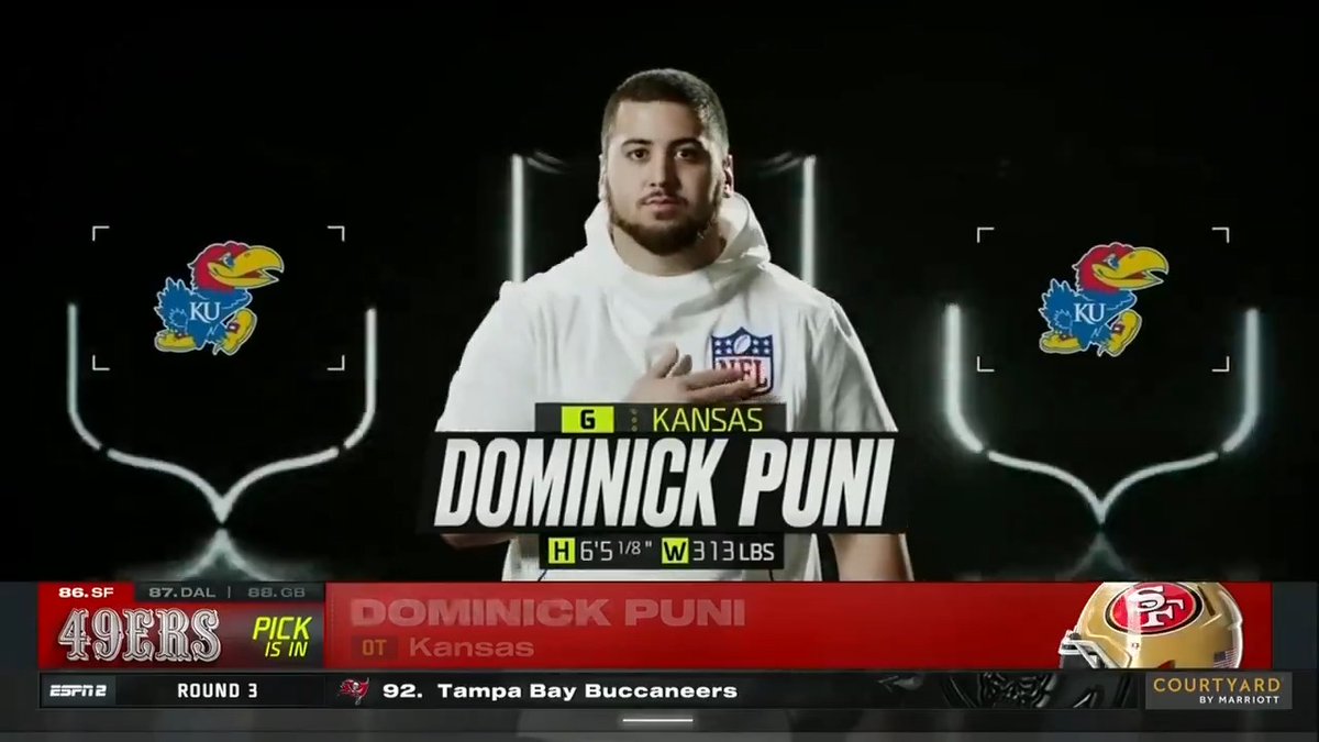 Earned it. Dominick Puni, San Francisco 49er.