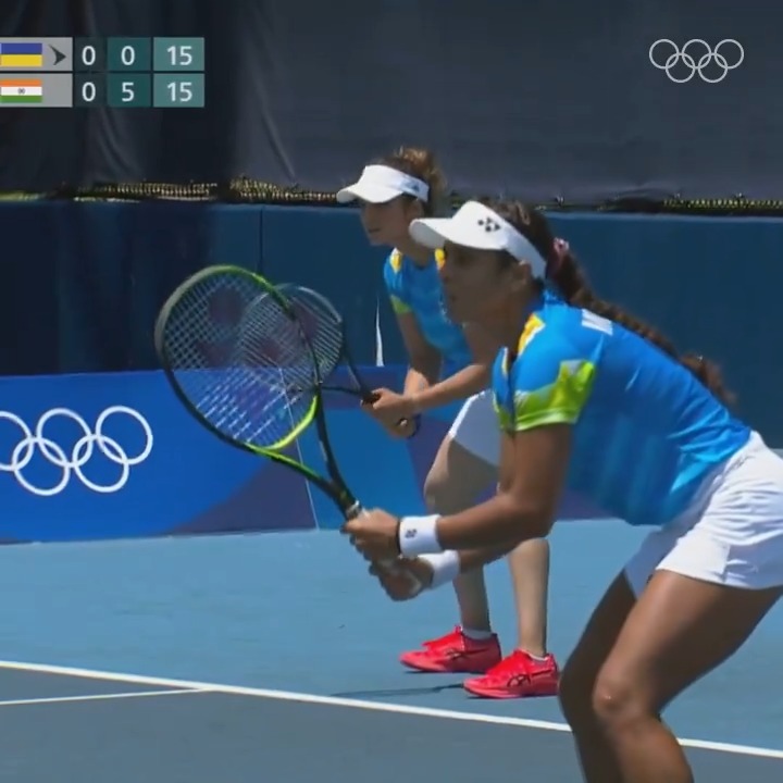 Twinning on the tennis court at Tokyo 2020. 🎾🇮🇳 Team India | Sania Mirza | Ankita Raina