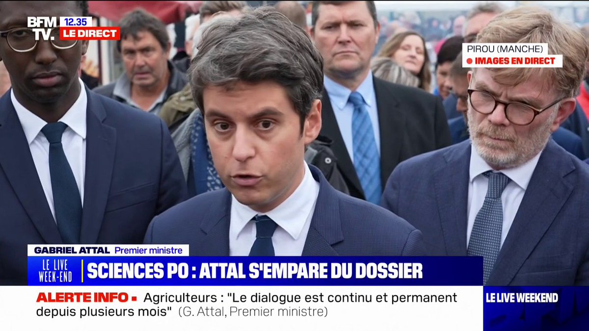 Sciences Po: Gabriel Attal dénonce “les dérives d’une minorité agissante et dangereuse” qui veut imposer “une idéologie venue d’outre-atlantique”