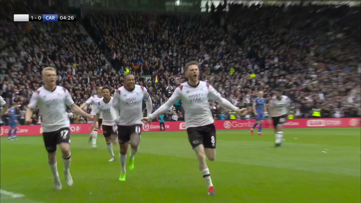 WHAT A START! Max Bird with a sensational strike to give Derby the lead 🚀