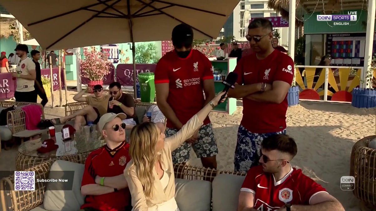 A busy day at Doha Beach Club for our Premier League watch party! Nicky Crosby has caught up with some fans to get their thoughts on the action. #beINPL
