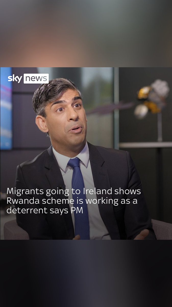Rishi Sunak says migrants going to Ireland shows Rwanda scheme is working as a deterrent Read more: