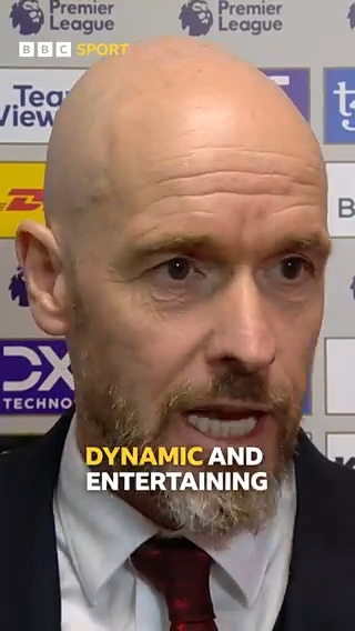 A bold statement! 🗣️ Erik ten Hag thinks Man Utd are "one of the most dynamic and entertaining teams in the league". #BBCFootball