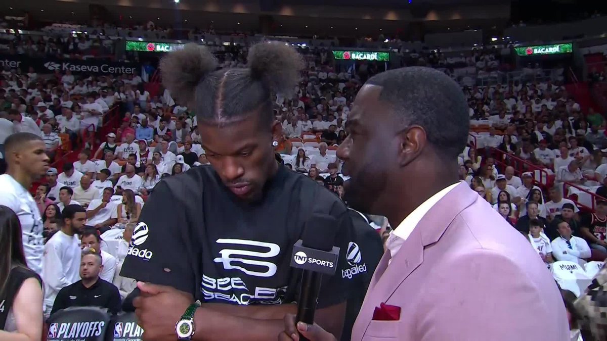 "If I gotta hear one more praise about Boston on national tv when we win a game, I'm tired of hearing that, man." 🍿 Chris Haynes caught up with Jimmy Butler during Game 3