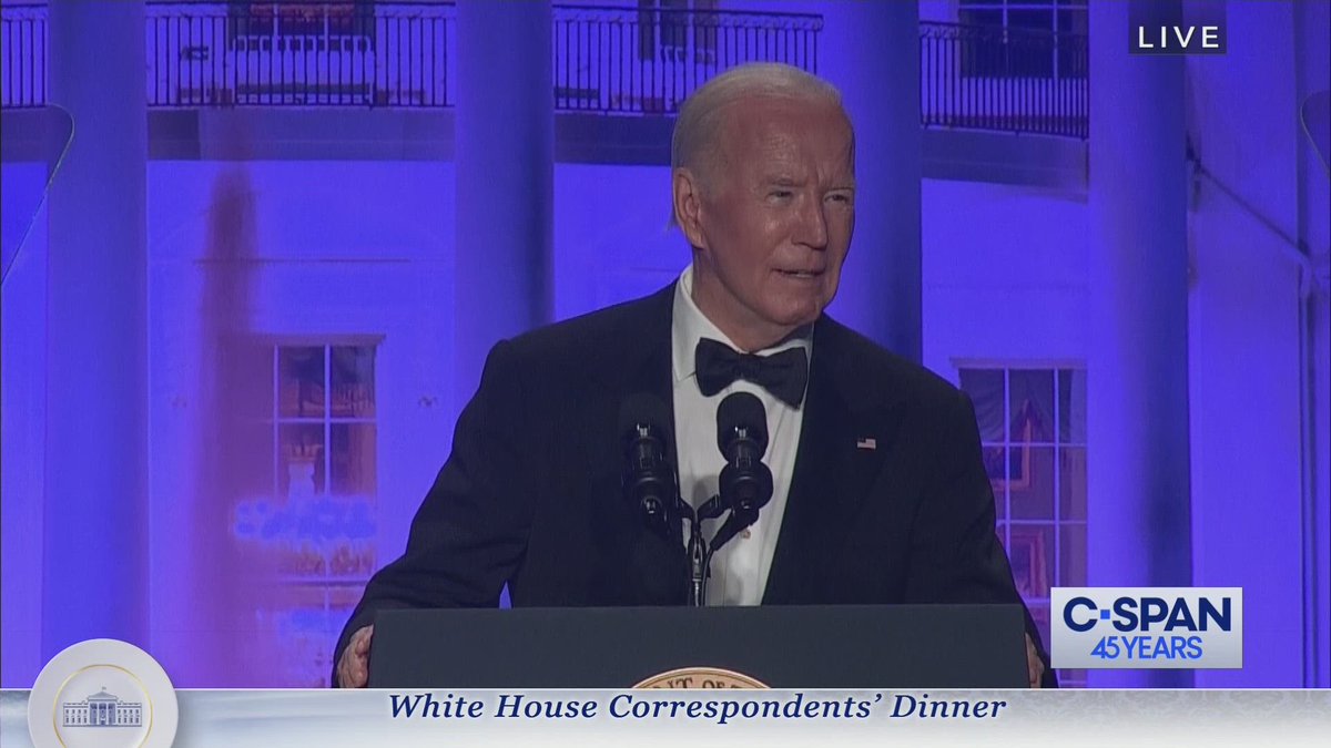 WATCH: President Biden complete remarks at 2024 White House Correspondents' Dinner. #WHCA #WHCD #nerdprom
