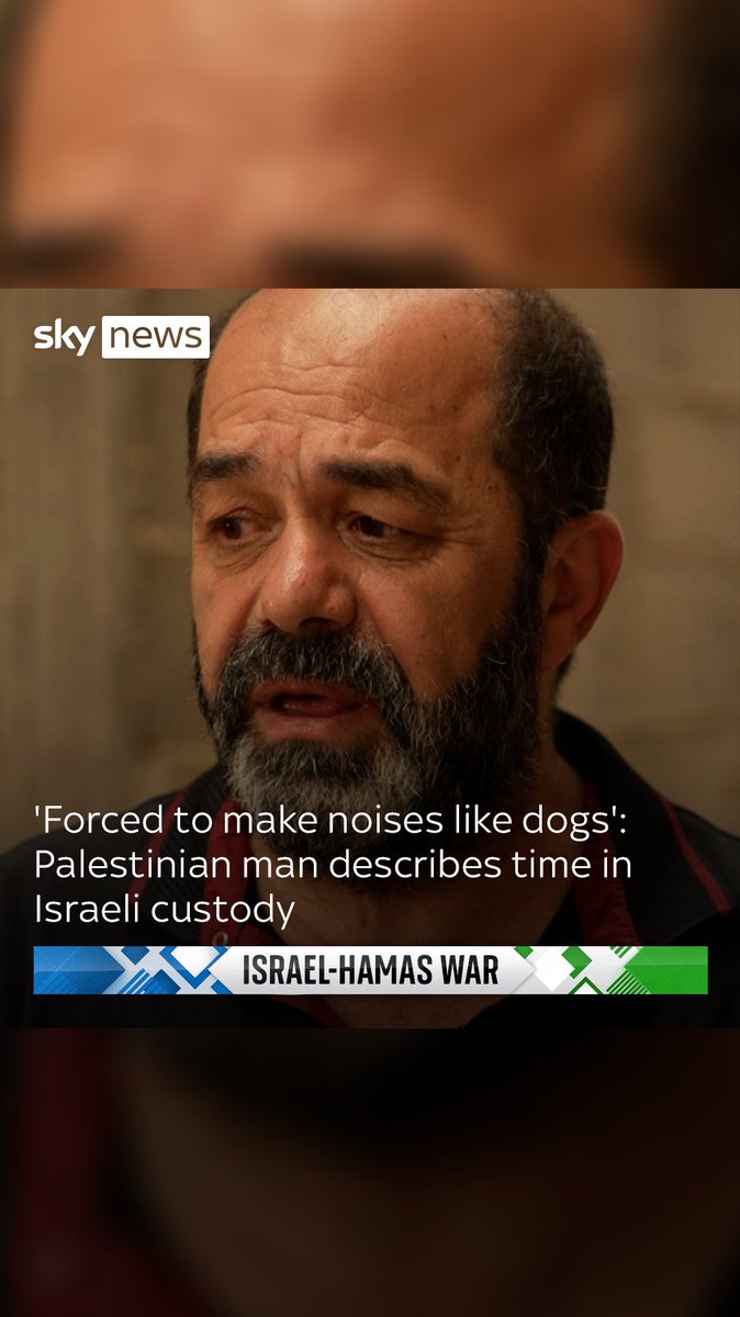 Human rights activist Munther Amira was taken at gunpoint from his home in Bethlehem. He says he was beaten and stripped naked in custody. He says that - Palestinian prisoners are 'beaten every day'. Sky's Dominic Waghorn reports