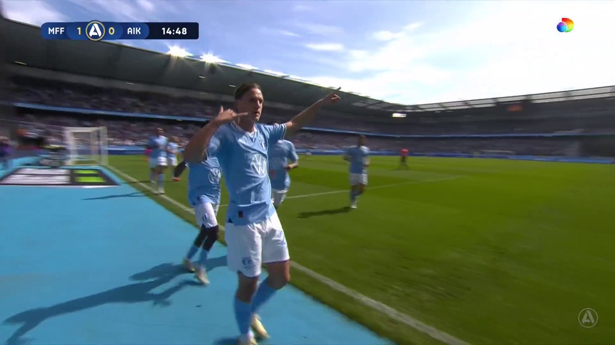 Erik Botheim! Malmö FF tar ledningen hemma mot AIK 🔵 📲 Se matchen på Kanal 5 och discovery+