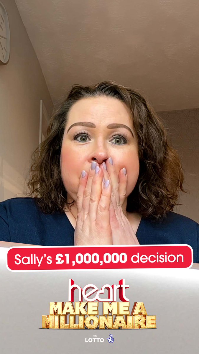 What would you spend £1,000, 000 on? 🤩 Sally entered Heart Make Me a Millionaire this week and had to make the call... it could be you next time as our competition continues on Monday. 💰