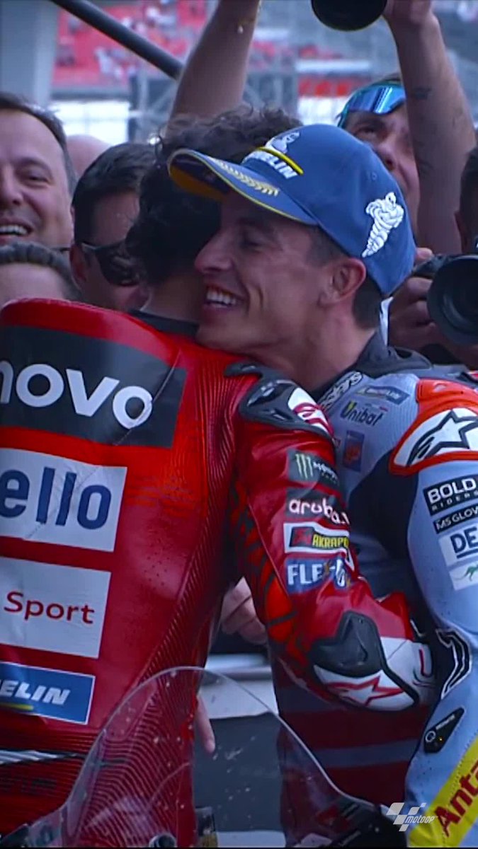 Tyre marks on his leathers and a big smile on his face 😄🏍️ The Marc Márquez of old is back in full effect 🔥 #SpanishGP 🇪🇸