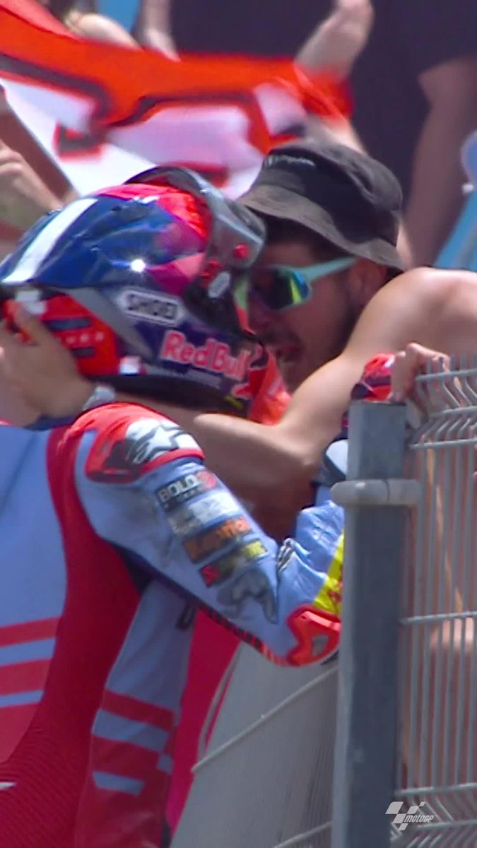 The best part of taking a podium on home soil is to celebrate it with your crowd! ❤️ And that's exactly what Marc Márquez has done in Jerez! 😍 #SpanishGP 🇪🇸