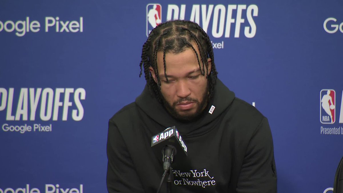 Jalen Brunson on breaking the Knicks' franchise record for points in a playoff game: "I'll look back when I retire... It's not gonna do anything for us going forward."