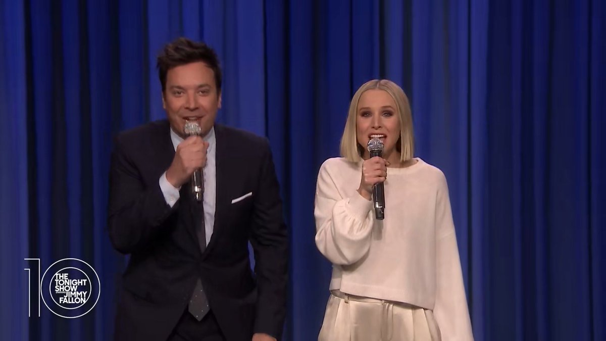 History of Disney Songs w/ Kristen Bell #Tonight10 #FallonTonight #FallonFlashback