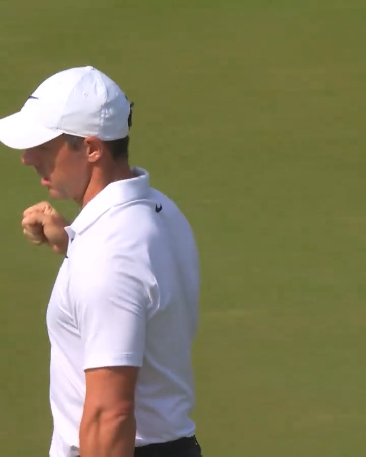 Team Ireland is tied for the lead! Birdie and fist pump from Rory McIlroy alongside teammate Shane Lowry.