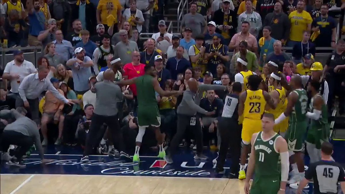 Bobby Portis has been ejected from Game 4 after this incident. #FearTheDeer | #NBA