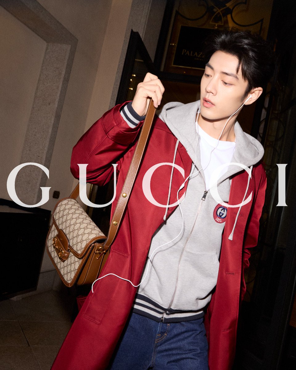 Captured where he first wore the #GucciHorsebit1955 bag 5 years ago, Global Brand Ambassador #XiaoZhan returns to Milan in a special campaign celebrating his journey with the House.