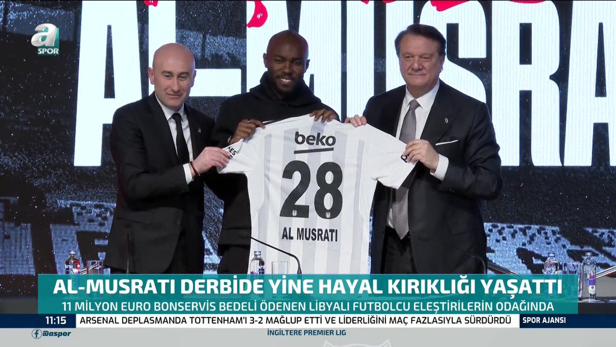 ⚫⚪ Ara transfer döneminde 11 milyon avro bedelle transfer edilen Al-Musrati, Beşiktaş'taki performansıyla hayal kırıklığı yaşatmaya devam ediyor.