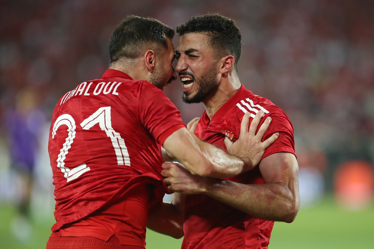 ثنائية من ذهب تحلق في سماء قارة إفريقيا 🌟 🇪🇬 محمد عبد المنعم 🫶 علي معلول 🇹🇳 #TotalEnergiesCAFCL