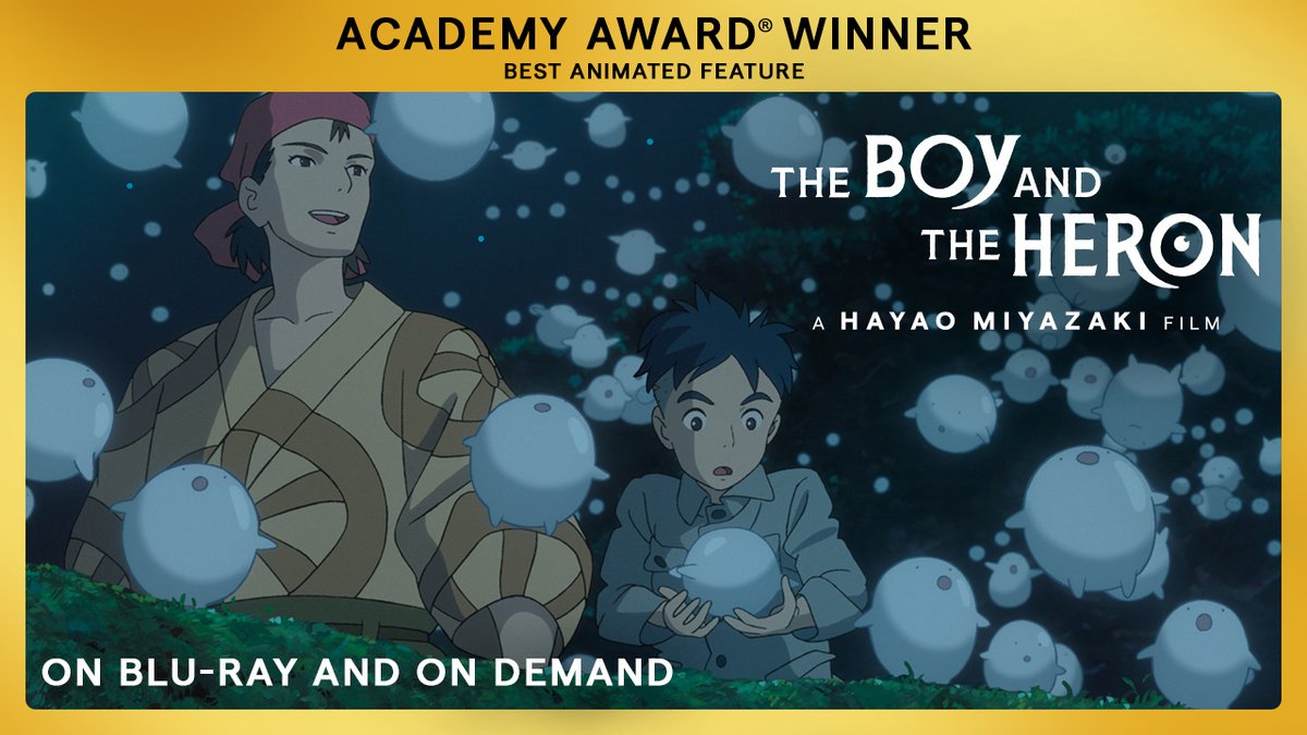 Hayao Miyazaki and Studio Ghibli's Academy Award-winning THE BOY AND THE HERON arrives On Demand June 25 and limited edition 4K Steelbook, 4K UHD, Blu-ray &amp; DVD July 9. 🪽