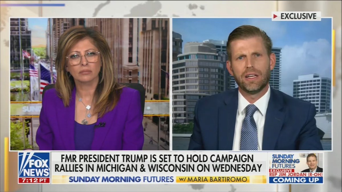 Eric Trump: My father’s stamina, I've never seen anything like it in my life (Donald Trump has fallen asleep in court multiple times in the past week)