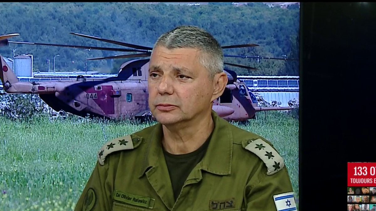 "Les gens ne se rendent pas compte qu'Israël fait face à une guerre existentielle" Olivier Rafowicz (Olivier Rafowicz) porte-parole de l'armée israélienne