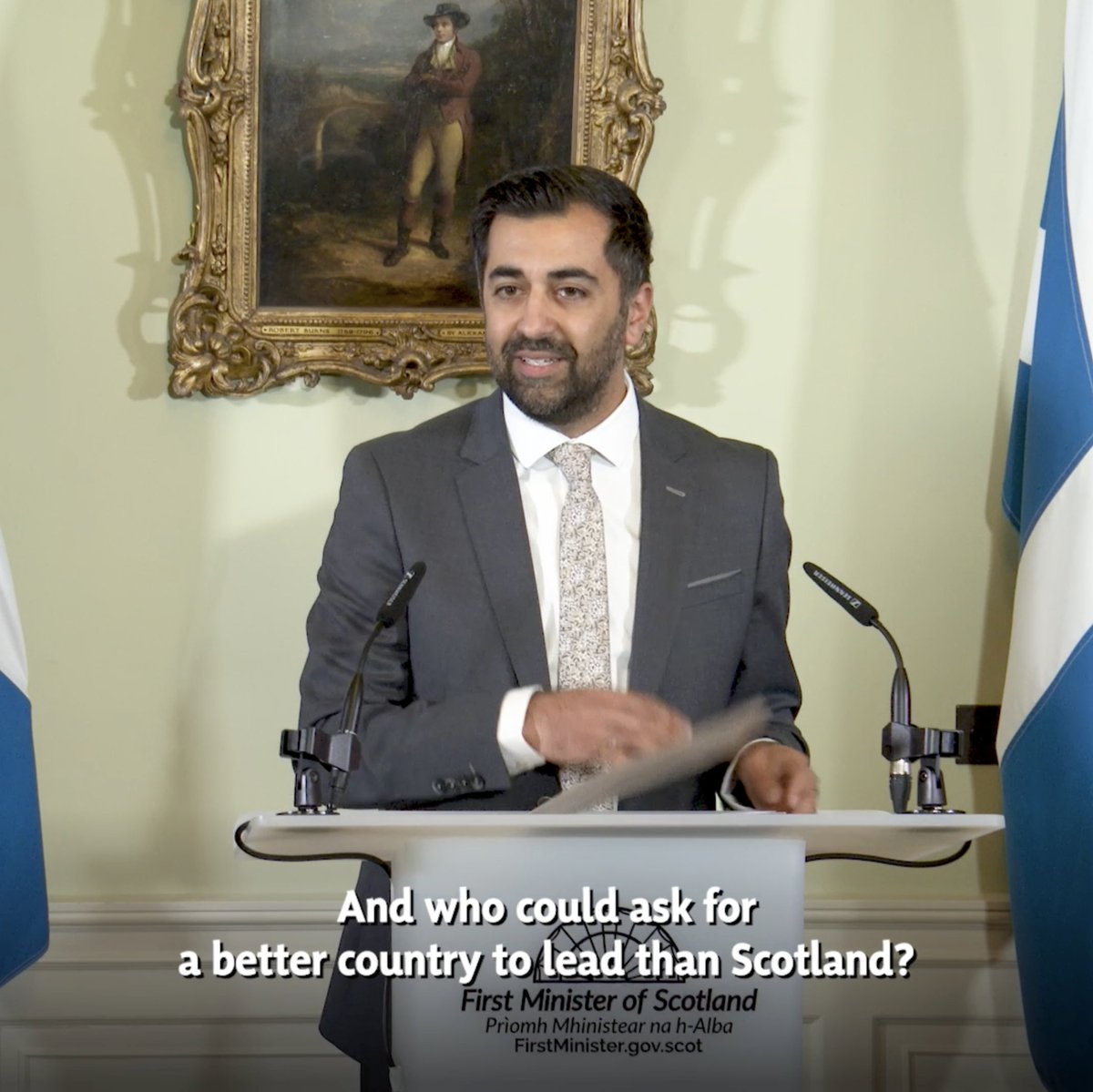 I feel so blessed for having the opportunity so few are afforded — the chance to lead my country, and who could ask for a better country to lead than Scotland. Thank you for all of the kind messages of love & support. I will always strive to serve Scotland in whatever way I can.