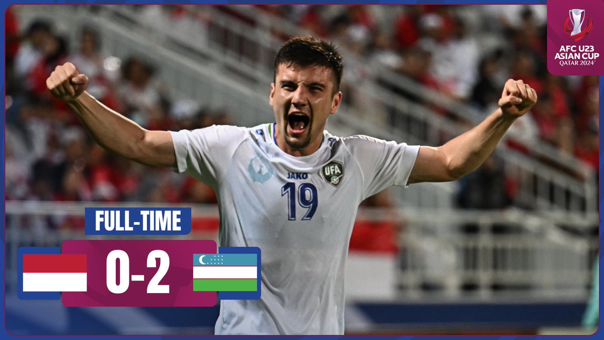 🎥 HIGHLIGHTS | 🇮🇩 Indonesia 0️⃣-2️⃣ Uzbekistan 🇺🇿 Uzbekistan advance to their third #AFCU23 final in four editions after defeating Indonesia! 📰 Match Report 🔗 #IDNvUZB