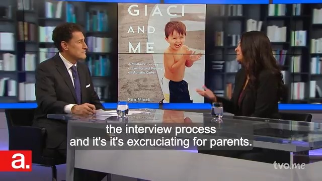 "The government or society think they're cured at 18. That's not what happens. It's a lifelong disorder," Rita Miceli, author of "Giaci and Me: A Mother's Journey of Loving and Raising an Autistic Child," tells Steve Paikin. Tonight at 8/11pm | Producer: Laetitia Dogbe