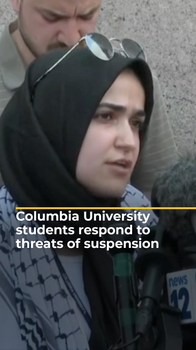 Columbia University students react to suspension threats as deadline to leave pro-Palestine protest camp passes ⤵️