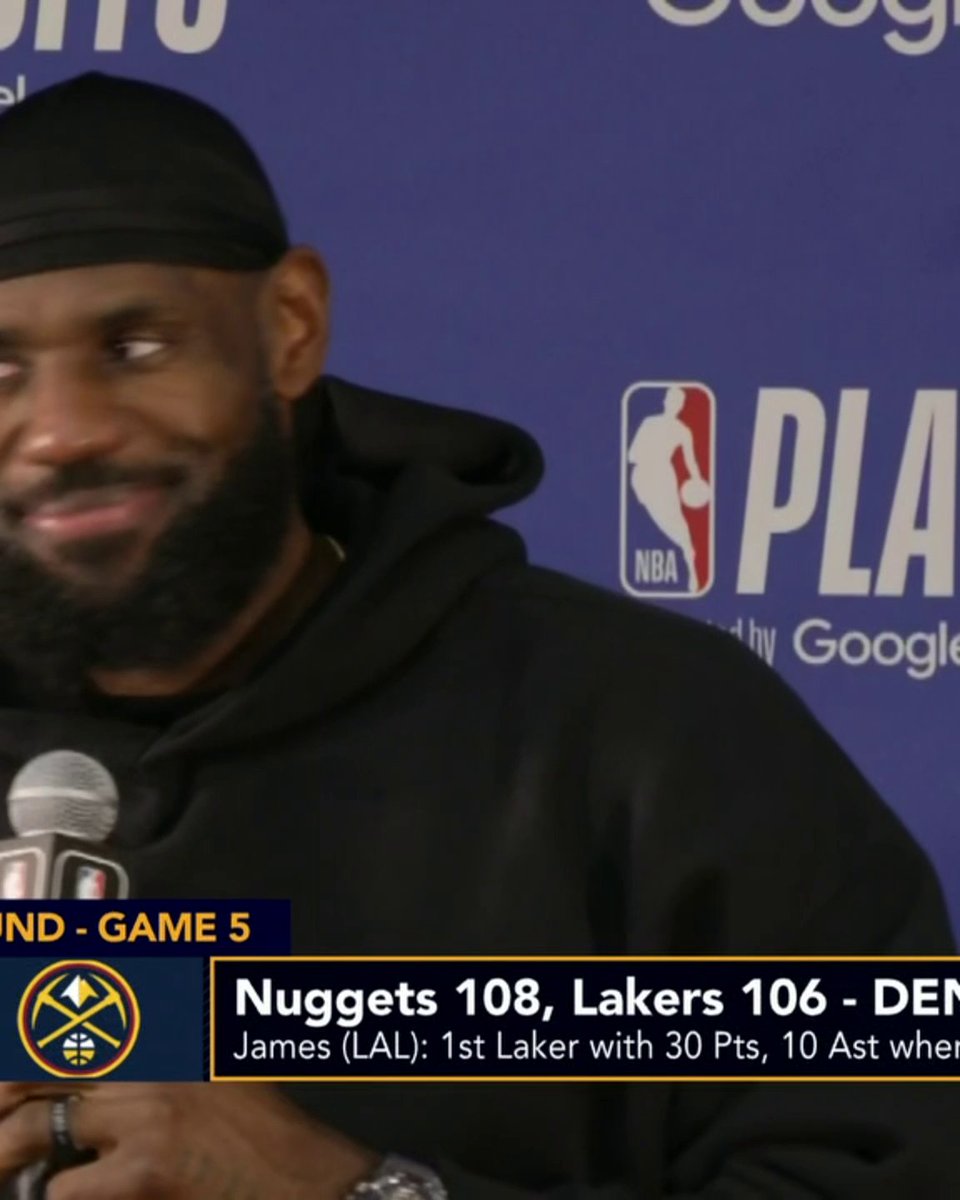 "I'm not gonna answer that." LeBron after being asked whether this could be his final game as a Laker.