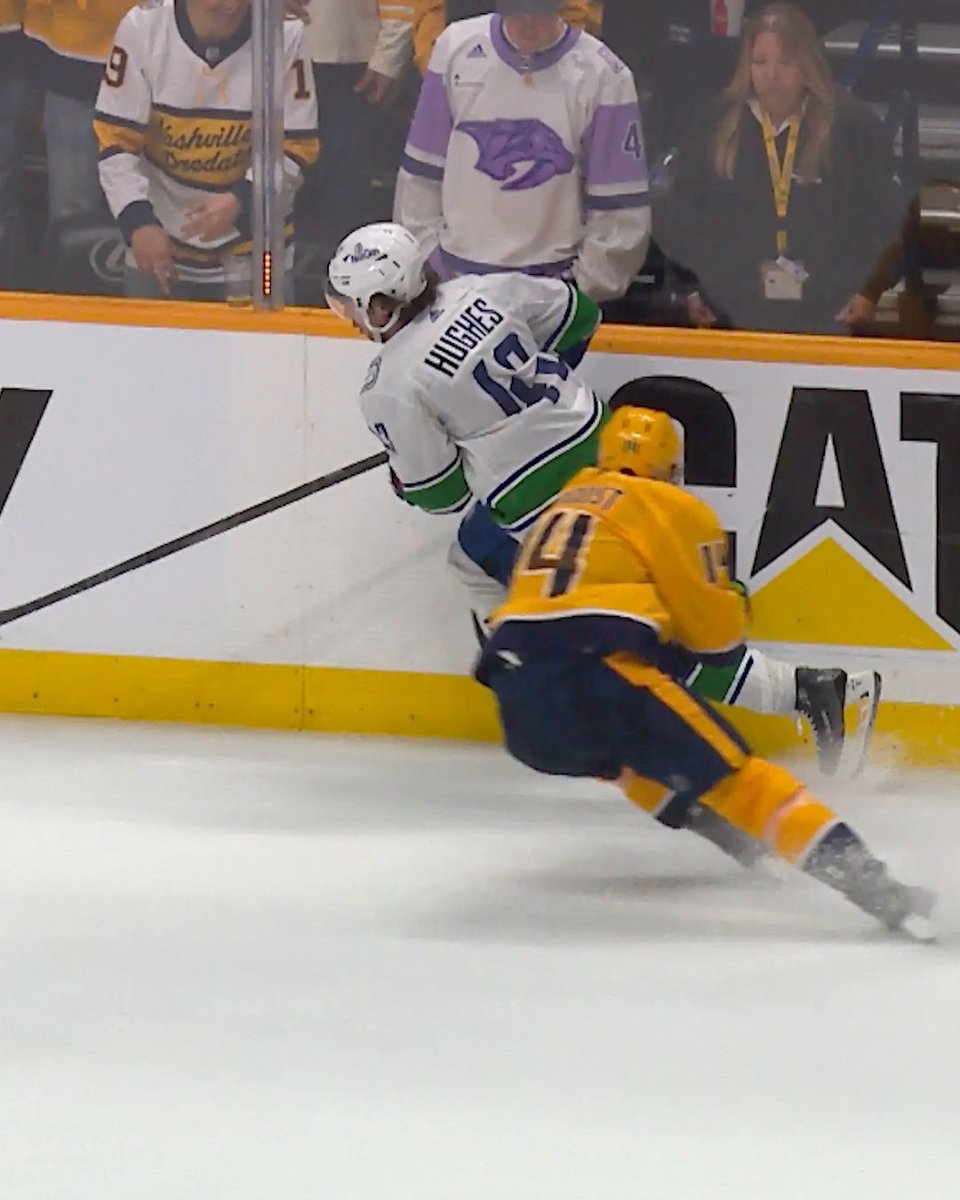 Quinn Hughes breaking ankles for nearly a minute straight. 🥶 #StanleyCup 📺: Nashville Predators vs. Vancouver Canucks Game 5 TONIGHT at 10p ET on NHLonTNT (TBS), @SportsonMax, Sportsnet, and TVA Sports
