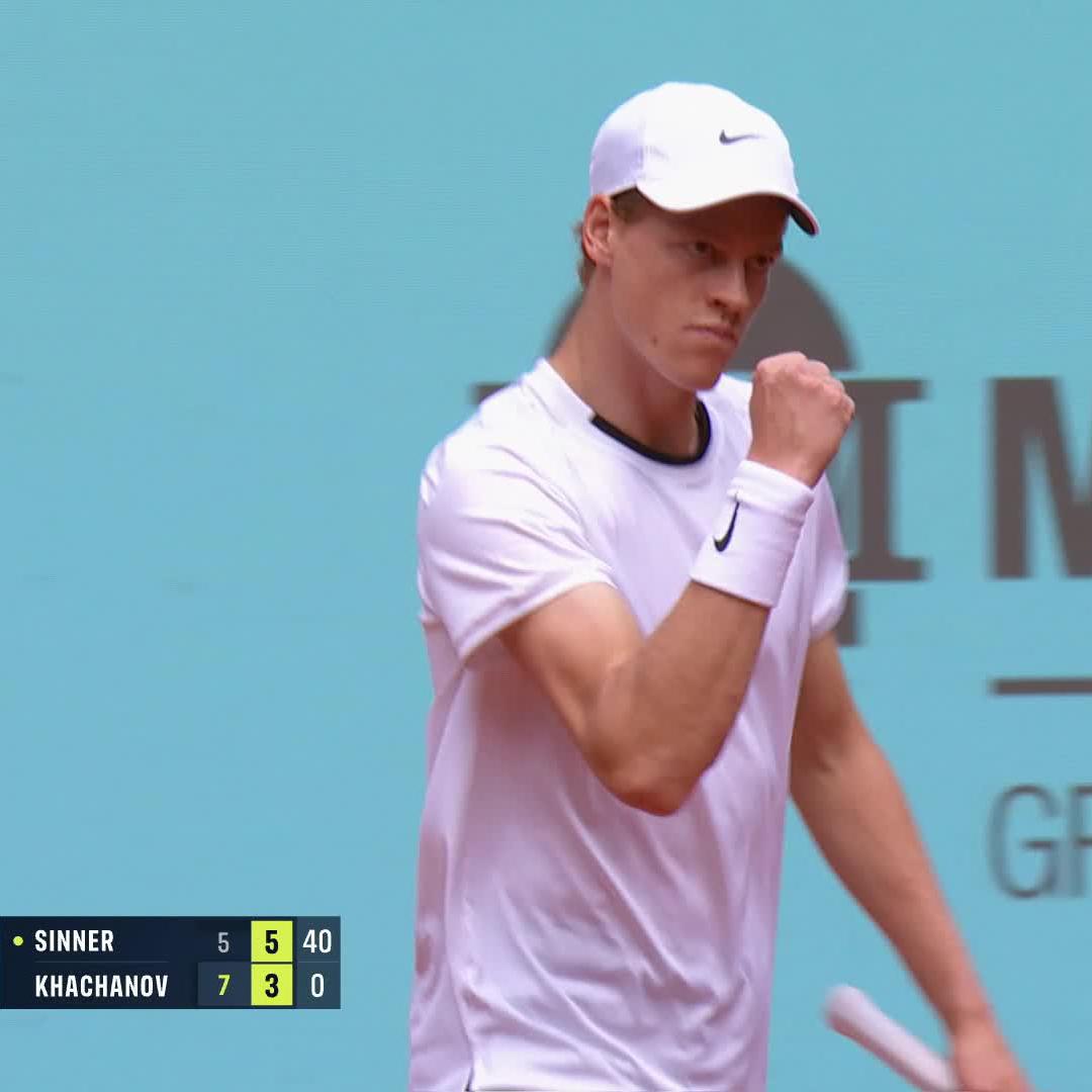 Going three 🍿 Jannik Sinner takes the second set 6-3 vs Khachanov! #MMOPEN