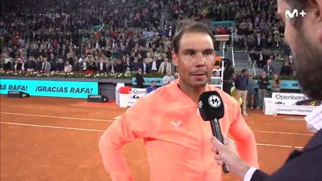 "Sólo puedo decir gracias..." GRACIAS A TI. SIEMPRE. Rafa Nadal ❤️ #LaPistaDelTenis