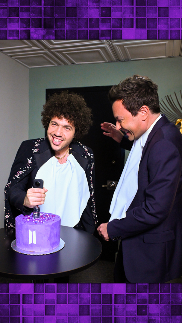 Open Wide, @itsbennyblanco & Jimmy 💜 BTS_official #FallonTonight