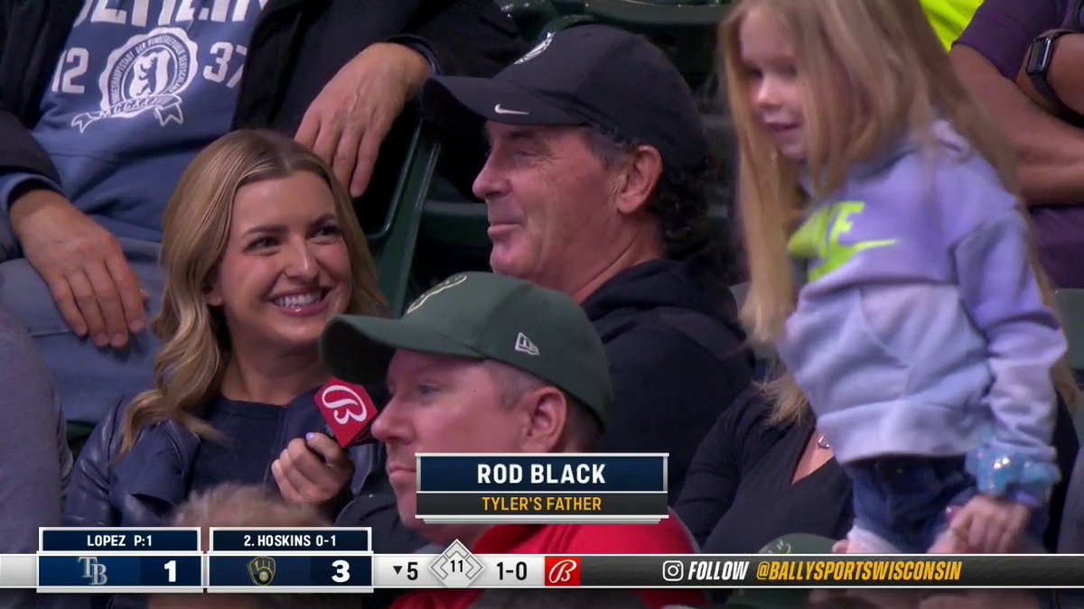 It doesn't get better than this! Tyler Black's dad calls his son's hit in his major league debut. Sophia Minnaert | #ThisIsMyCrew | #MLB