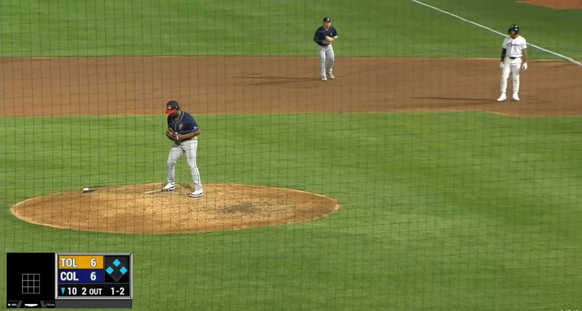 Oh boy. The Mud Hens get walked off on what is ruled a throwing error on Jace Jung…but it sure looks like Keston Hiura tagged the runner before he touched first base.