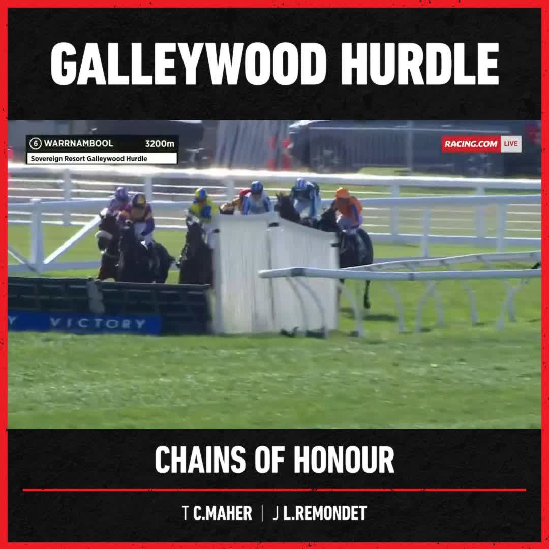"It's Ciaron again, Chains Of Honour for the Galleywood." What a ride by Luca Remondet! ⭐️ Ciaron Maher Racing