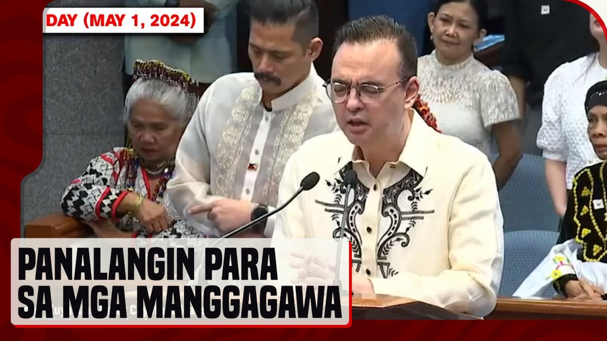 Ipinanalangin ni Sen. Alan Peter Cayetano ang mga manggagawang Pilipino na may mga trabahong mababa ang sahod, walang tamang benepisyo, o kailangan pang lumabas ng bansa kasabay ng paggunita sa #LaborDay, May 1. #News5