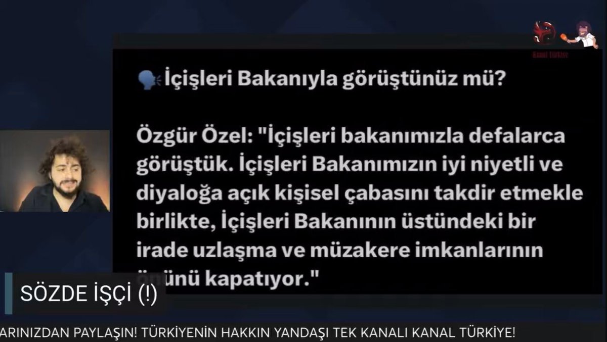 İçişleri Bakanımız Sayın Ali Yerlikaya’nın Özgür Özel ile görüşmesinden ortaya çıkan sonuç çok sıkıntı… Özgür Özel’in açıklaması sonucunda Ali Yerlikaya ile Cumhurbaşkanı karşı karşıya getirilmek istenmektedir. Bu konuda İçişleri Yetkililerinin açıklama yapması elzemdir.
