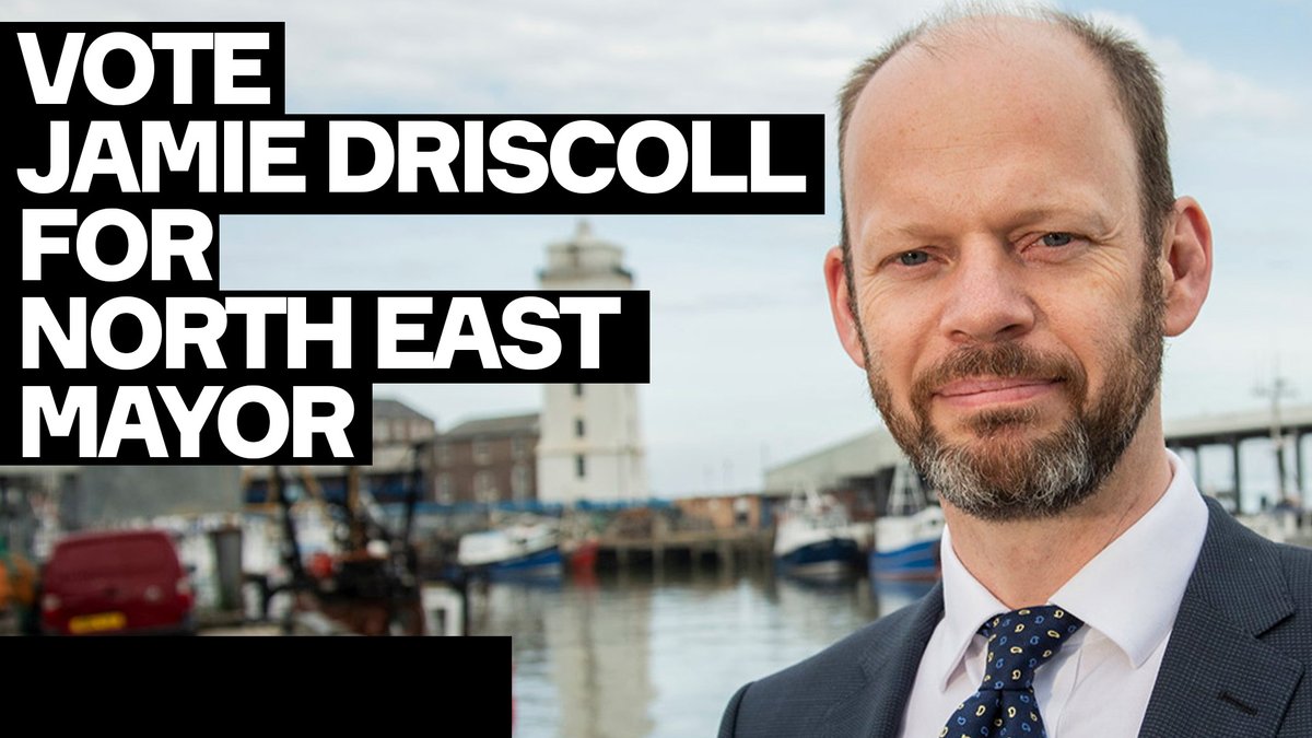 Vote . for North East Mayor this Thursday. The polling shows he’s 2 points behind Labour - and the Tories are nowhere, so there’s no risk of them winning. Tell everyone you know in the North East!