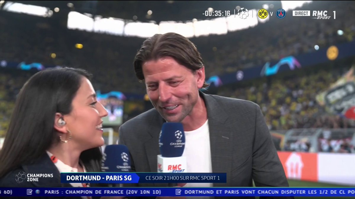 🟡⚫ Roman Weidenfeller, gardien emblématique du BVB, est notre invité dans #ChampionsZone : 🗣 "Tout est possible, on a besoin d'une victoire ce soir, il faudra contrôler les courses de Dembélé et Mbappé, et tout sera possible." #RMClive