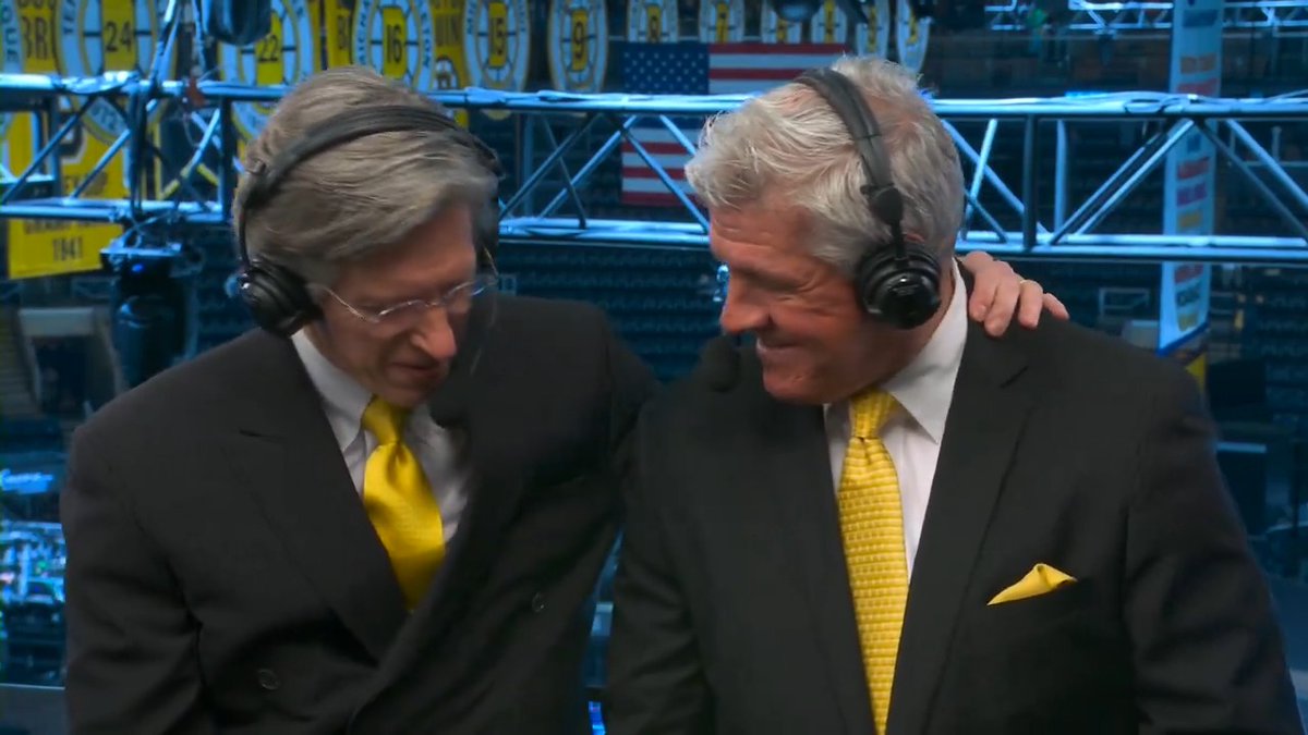 “You don’t find out who the best teammates are when champagne is dripping off your ceiling. You find out who the best teammates are when the times are tough.” In what may be his last game at TD Garden, Jack Edwards bids adieu to the Bruins faithful alongside Andy Brickley 💛