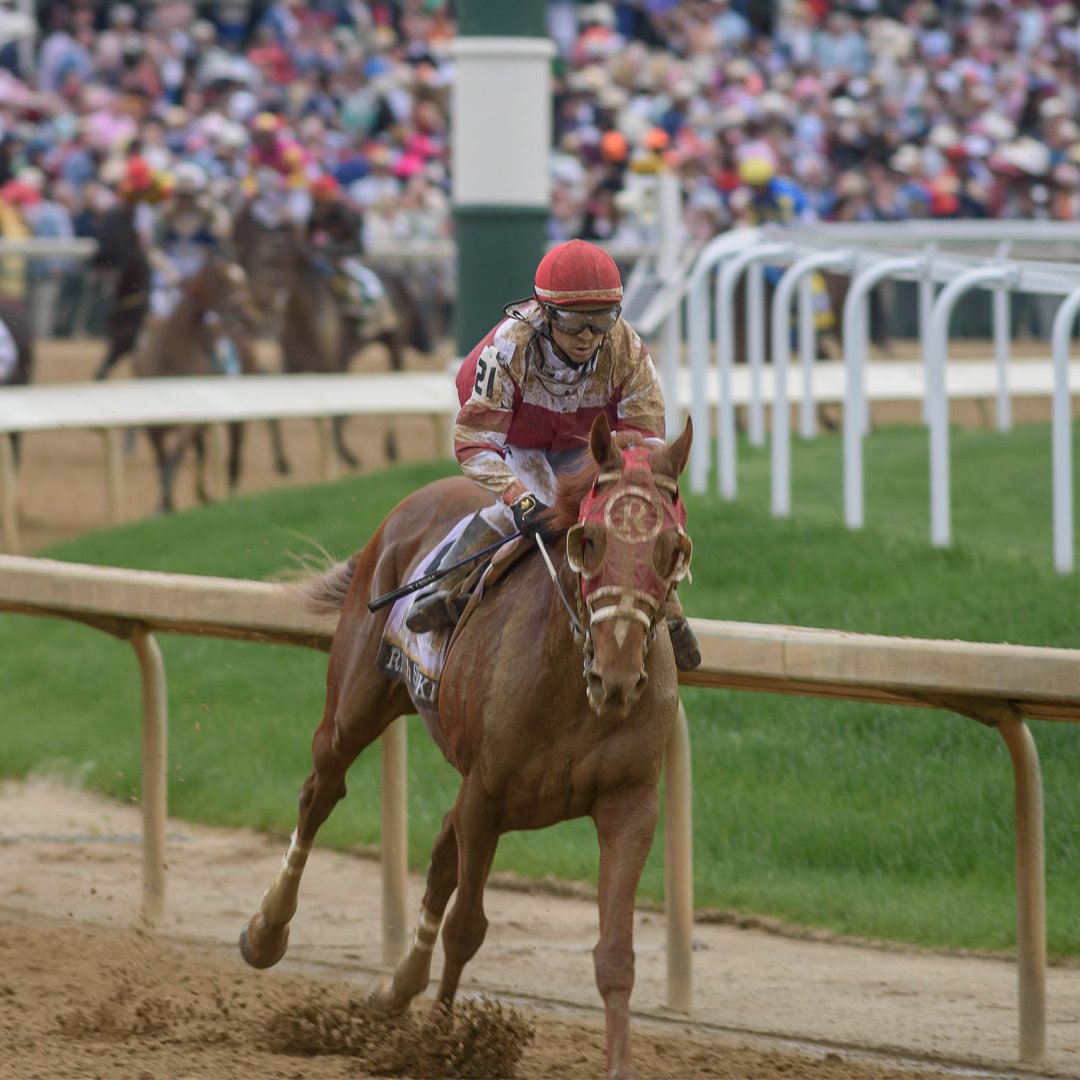 The second biggest longshot winner in Kentucky Derby history. Rich Strike’s improbable 2022 victory is always electric. ⚡️#KyDerby