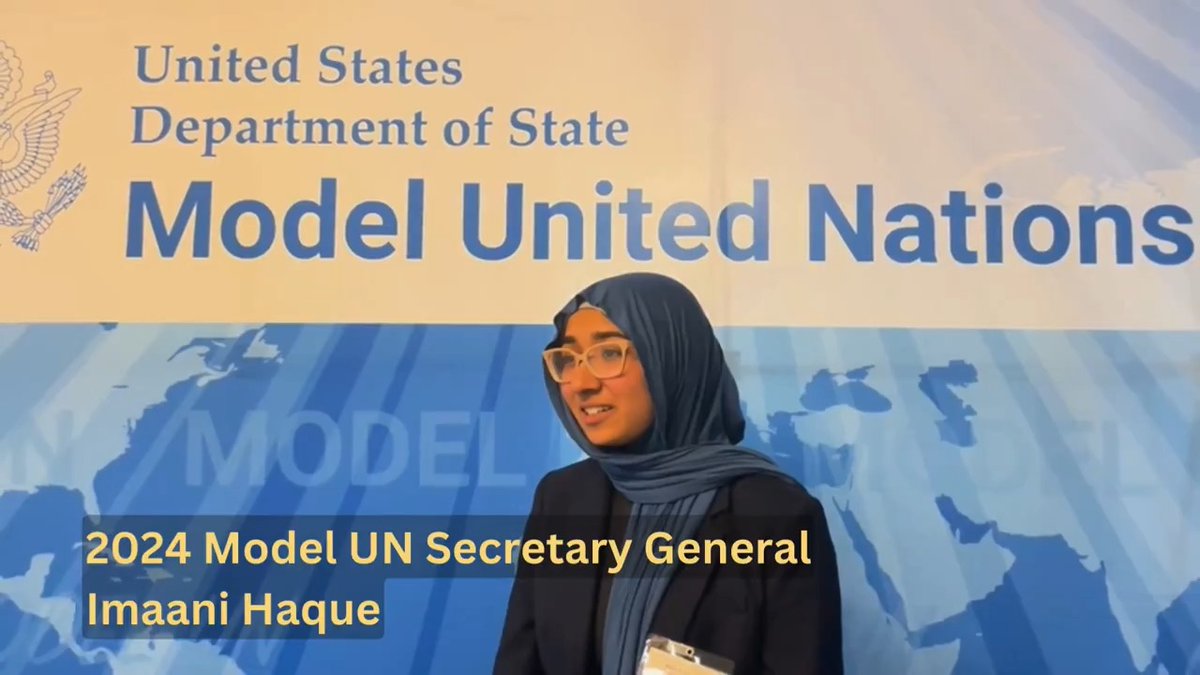 2024 Student SG Imaani Haque shares how she got started in Model UN: “As I learned more about current affairs and public relations, my dad told me about Model UN, and that’s what got me to join in 6th grade. After that, I just found myself really invested in it.” UNA-NCA 🕊